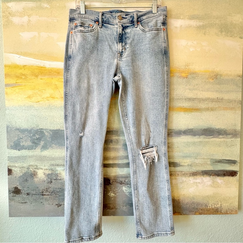 GAP Vintage Slim Mid Rise Light Destroy Jeans 30/10R